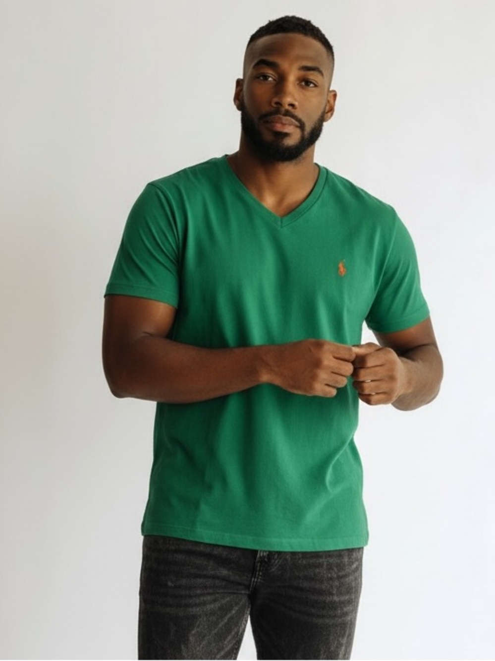 Polo by Ralph Lauren Green V-Neck Short Sleeve Tee